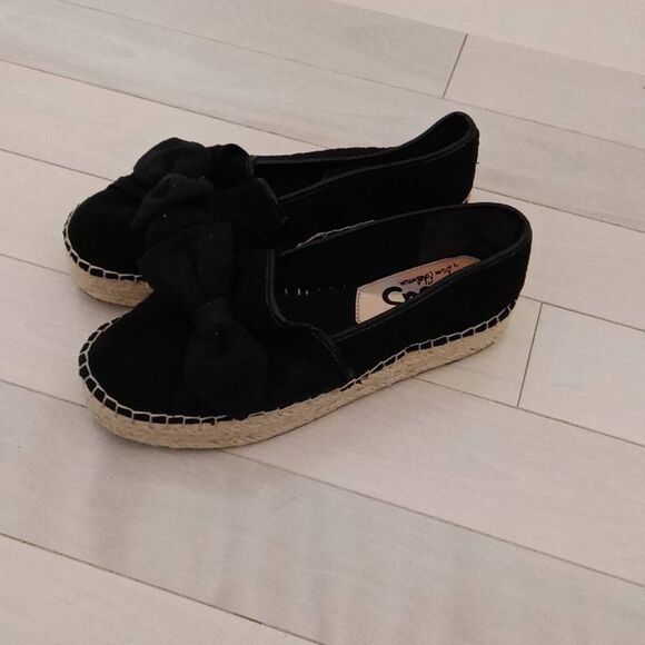 Circus by Sam Edelman Women's Bow Platform Espadrilles Flats Black Size 8 - Picture 1 of 6